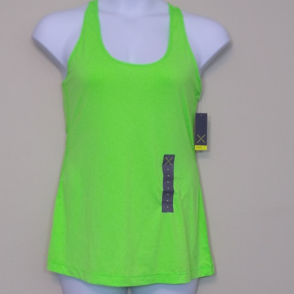 NWT Xersion neon green tank XL